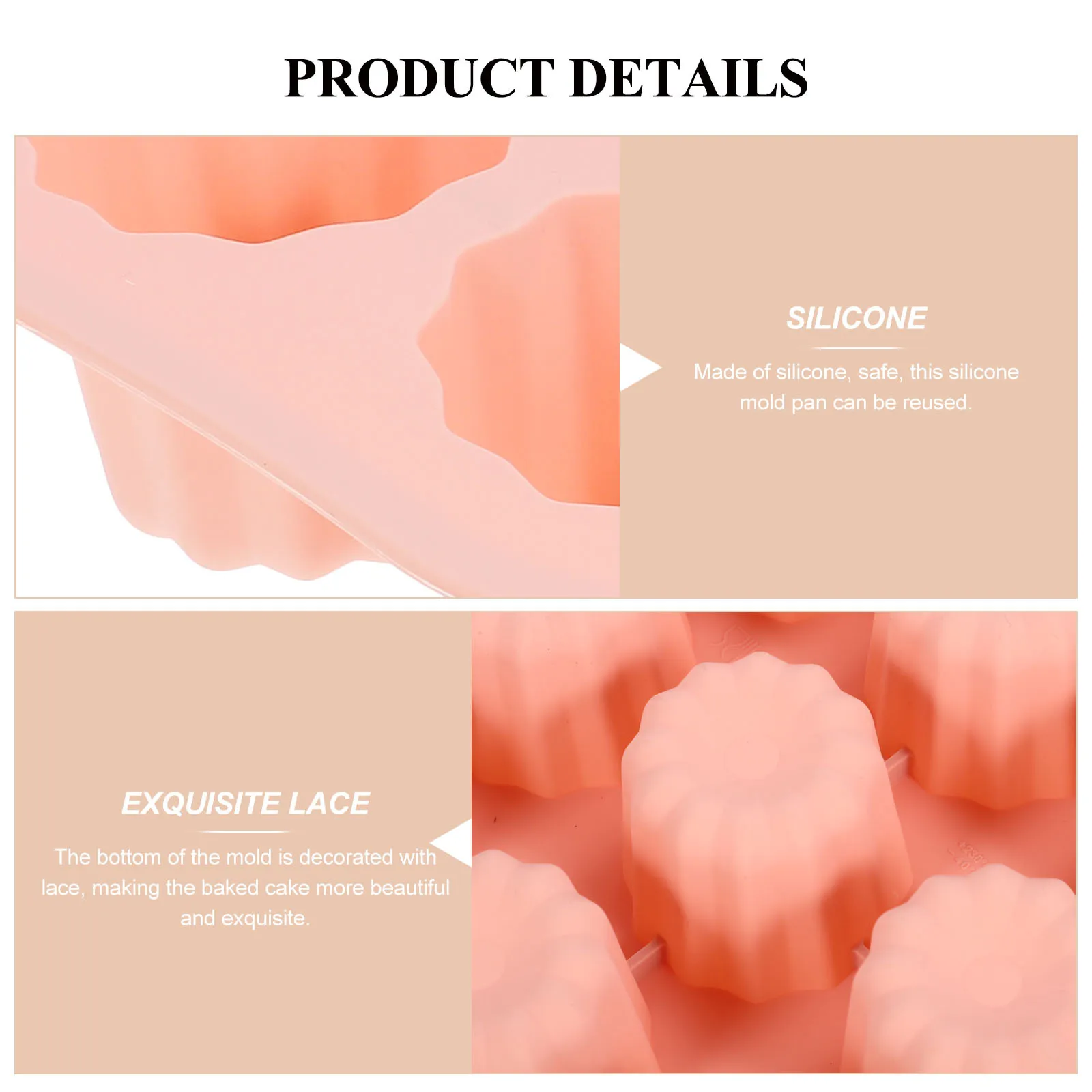 

Silicone Cake Mold Mini Lace Design Nonstick Reusable Muffin Cupcake Baking Pan Baking Cups Silicone Cupcakes Mold