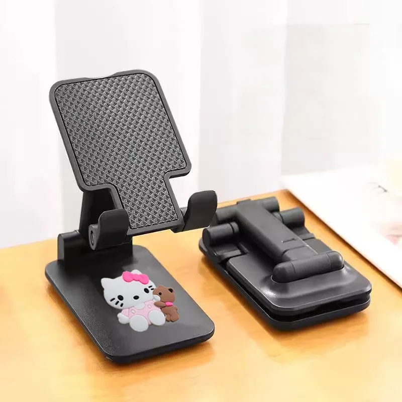 Hello Kitty Foldable Mobile Phone Holder Stand Desk Mount Table Flexible Adjustable Desktop Live Lazy Bracket Support All Phones
