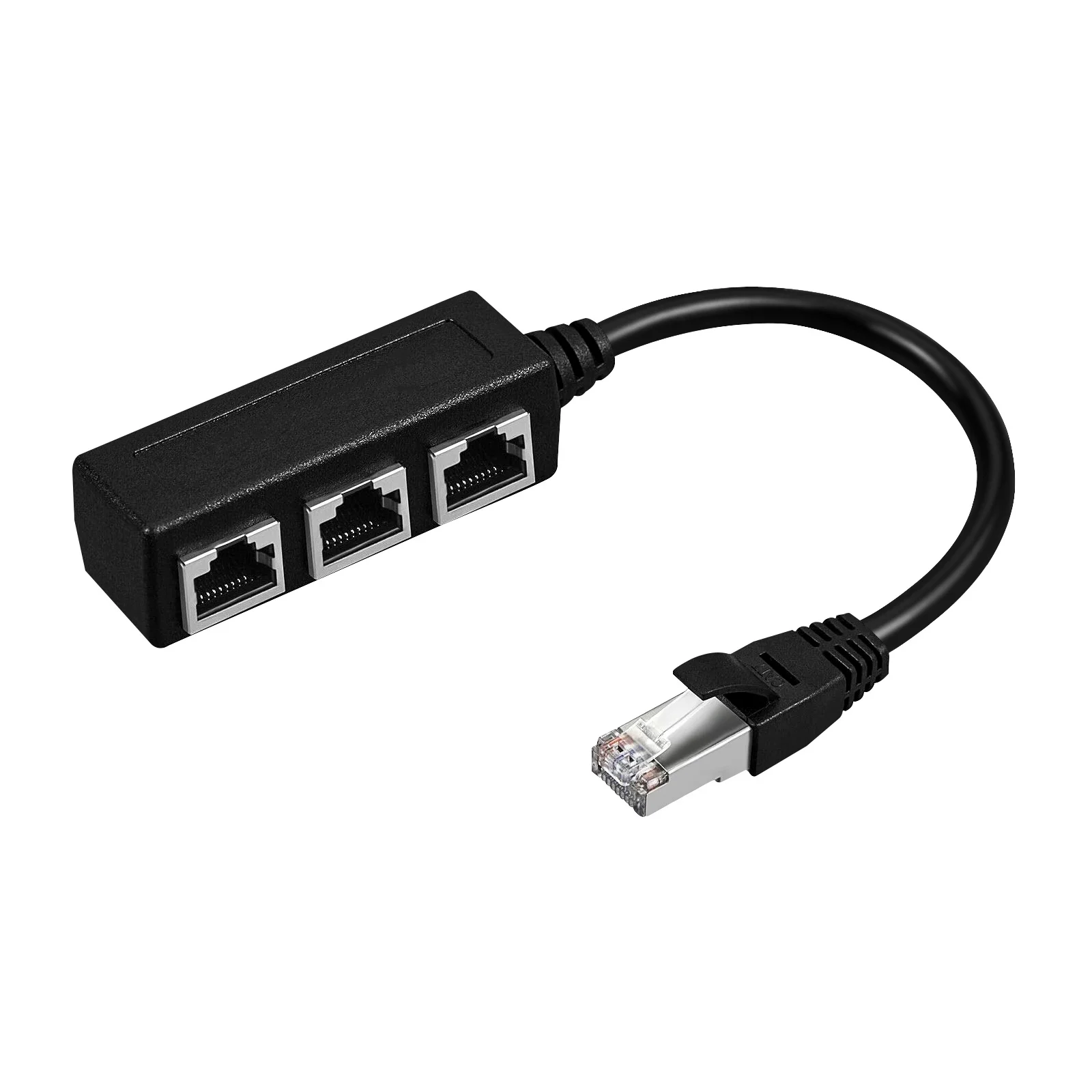 

Rj45 Splitter Cable 1 Male to 3 Female Network Ethernet Extension Adapter for Computer Router No Simultaneous Connection