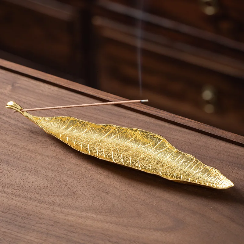 Long Leafs Incense Holder for Palo Santo Incense Sticks Metal Ash Catcher Censer Burner Meditation Yoga Home Decor Accessories