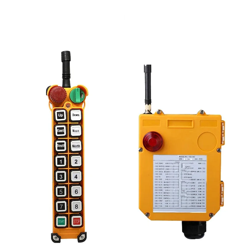 Imagem -05 - Controle Remoto de Condução sem Fio Transmissor e Receptor Industrial F2414s 380v 220v 36v 24v