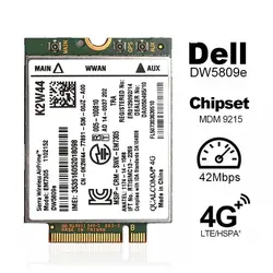 Original EM7305 DW5809e GOBI5000 4G LTE Module NGFF WWAN card for DELL Latitude  7214 7350 7414 Venue 8 Pro 5855 5056