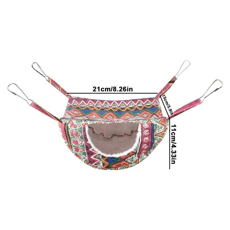 أرجوحة النمس الدافئة أرجوحة خنزير غينيا للحيوانات الأليفة اللعب والراحة قفص سرير الحيوانات الصغيرة لببغاء شينشيلا السكر شراعية النمس