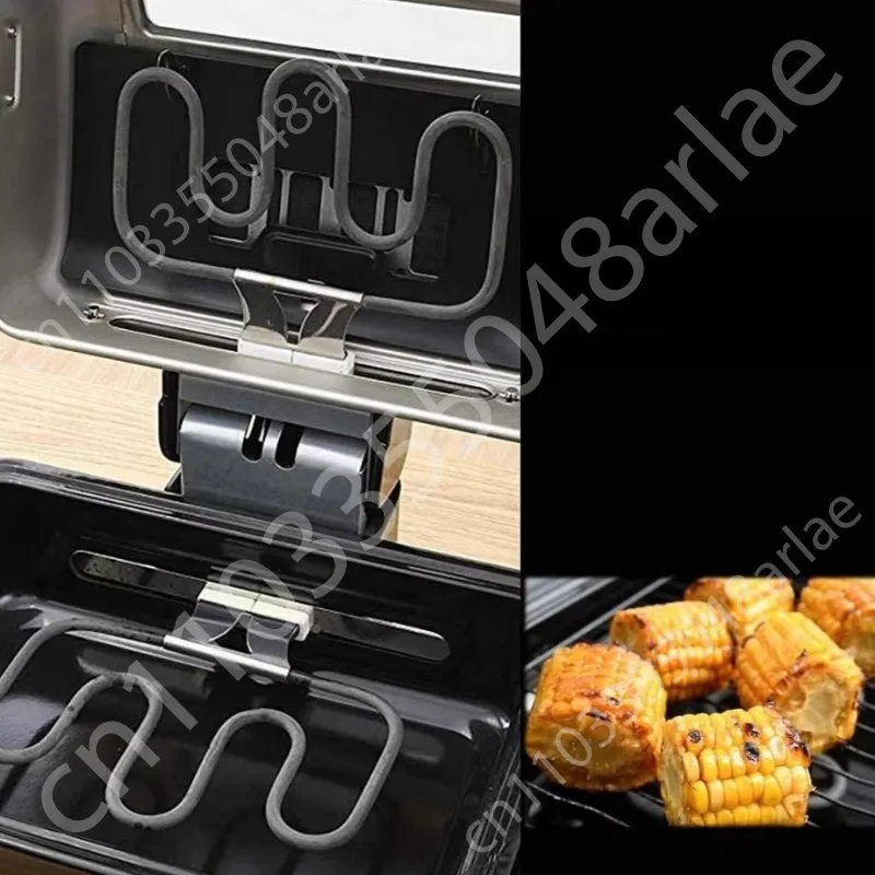 شواية سمك واسعة الشبكة، شواية كهربائية، شواية باربيكيو، معدات شواء للتخييم المنزلي #2