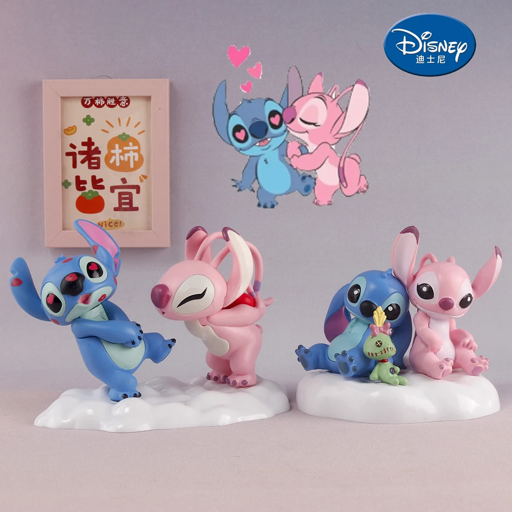 Disney Stitch PVC Model Anime Figures Lovely Stitch Pvc Collection Cake Decoration Dolls Cartoon Model Boys Girls Birthday Toys