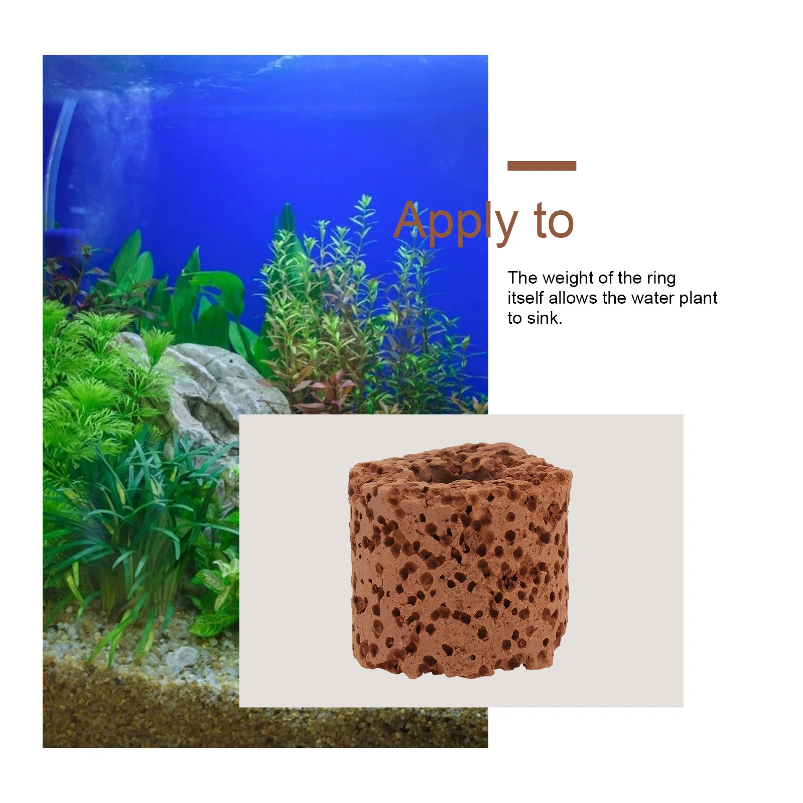 Aquatic Planting Ring Gravity Decor Water Fixing Fish Tank Supply Pottery Holder Fixed Grass Aquarium Tool The