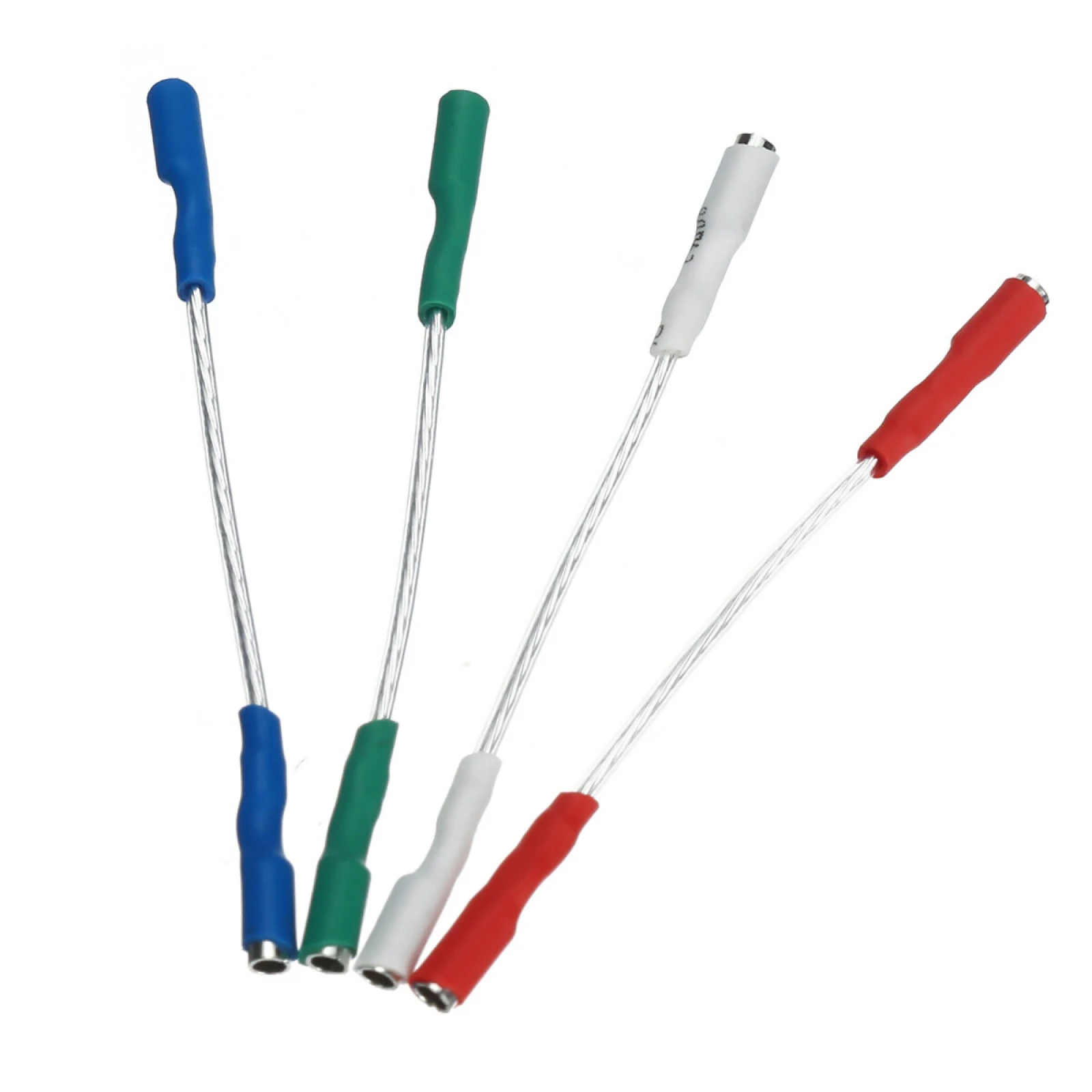 4 pièces/lot fiable haute qualité 7N argent plaqué platine Phono cartouche Headshell fils câbles pour broches 1.2mm-1.3mm