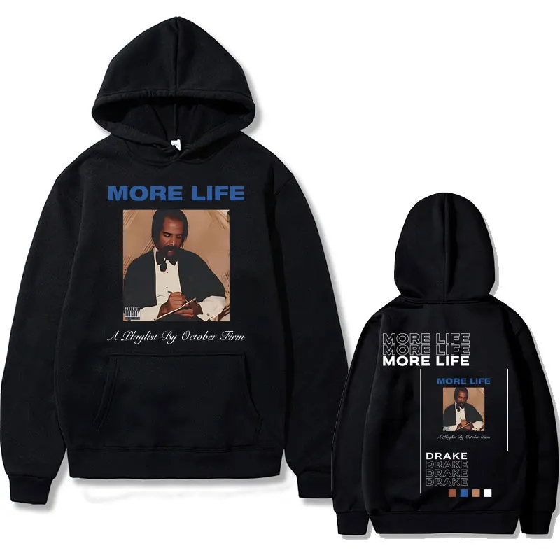 

Hip Hop Rapper Drake More Life Music Album Cover Print Hoodie Men Women Fashion Vintage Sweatshirt Male Casual Oversized Hoodies