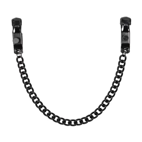Morsetto per capezzoli con catena spessa Clip per capezzoli in metallo regolabile Clip per seno non penetrante Giocattoli adulti del sesso per donne e coppie Piacere
