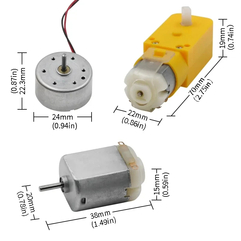 Micro Motor Mini Wind Turbine Solar Engine DC Low Noise DIY Toys Car Boat Models Brush Motors