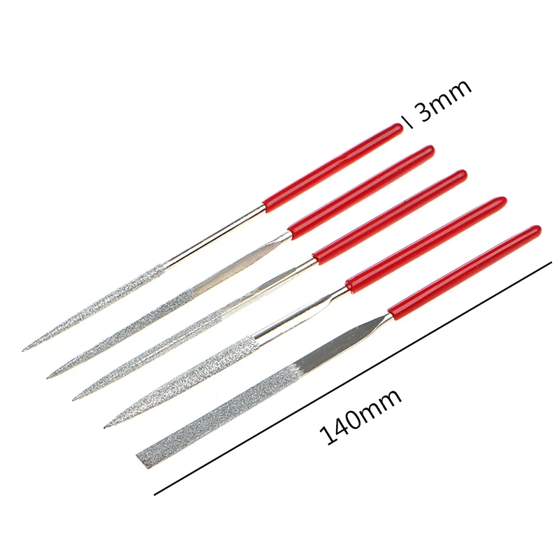 LXAF New 5Pcs Needle Files Kit Carving Jewelry Diamond Glass Stone Wood Craft Tool