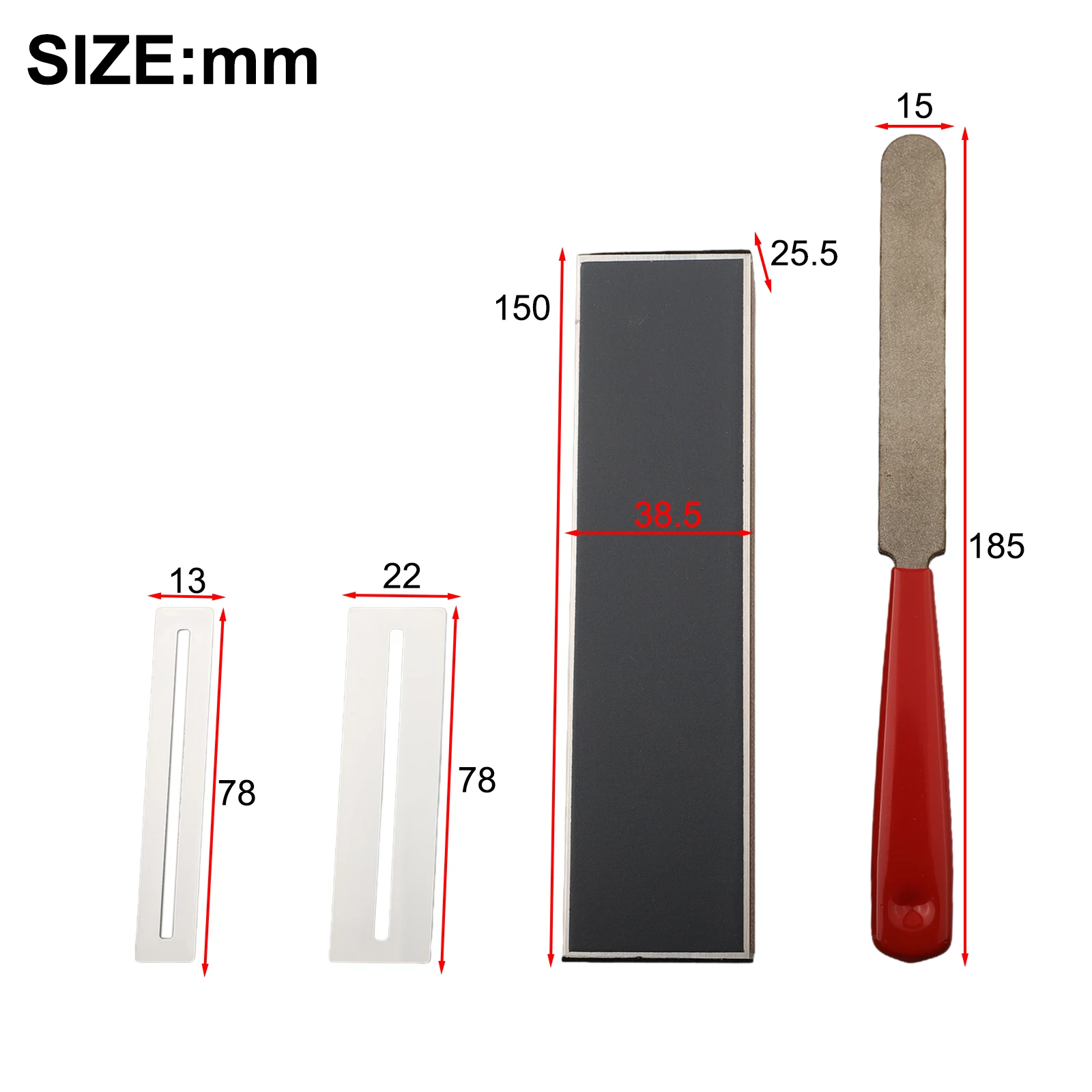 

Fret Grinding Protectors Color Silver, Orange Guitar Repair Tool Detect Fret Height Discrepancies Guitar Repair