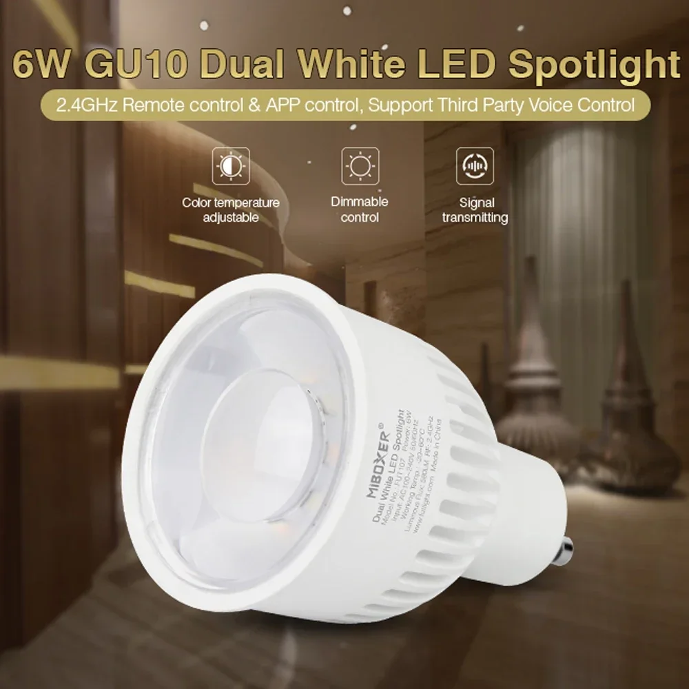 NIEUWE MR16 GU10 E14 E27 Miboxer 2.4G Led Lamp Led Licht 4W 5W 6W 9W 12W CCT RGB + CCT Draadloze Wifi Afstandsbediening LED Spotlight
