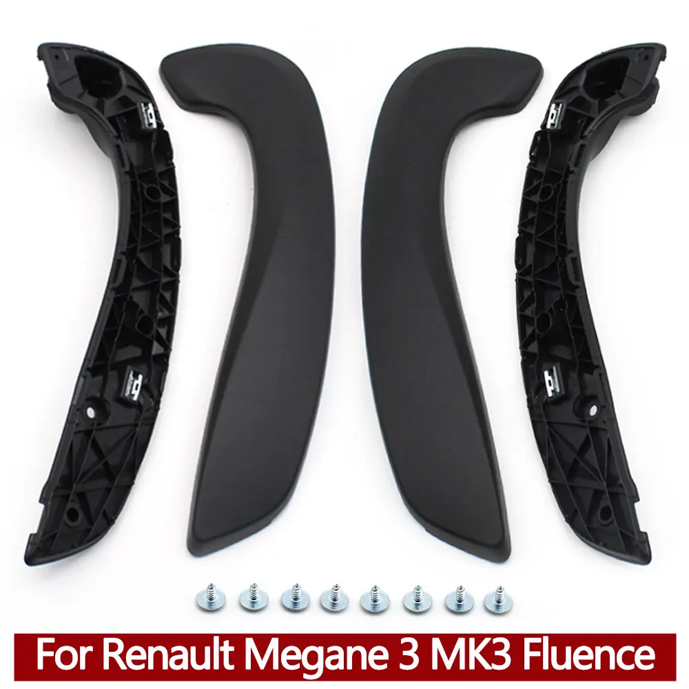 Poignée de Porte Droite Noire pour Renault Megane 3 III Fluence 2008-2016, 809600015R 197012651 809540001R