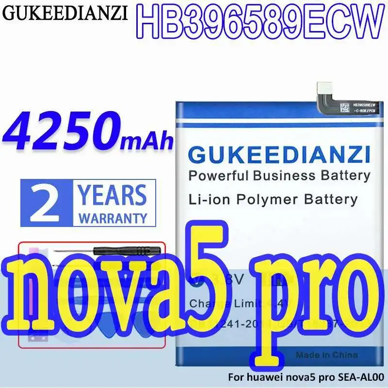 

Аккумулятор мобильного телефона с хорошей низкой температурой HB396589ECW 4250 мАч для Huawei Nova 5 Nova5 Pro Sea-AL00