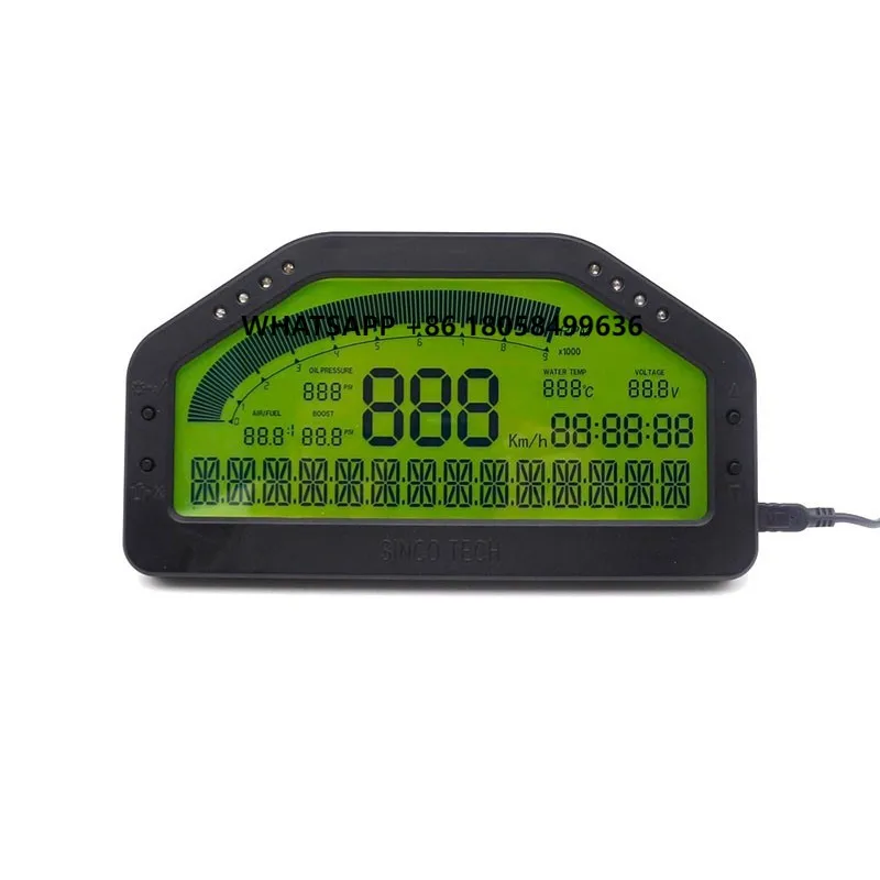 

Race Dash Board Full Sensor Kit Dashboard Digital LCD Racing Dash Display 904
