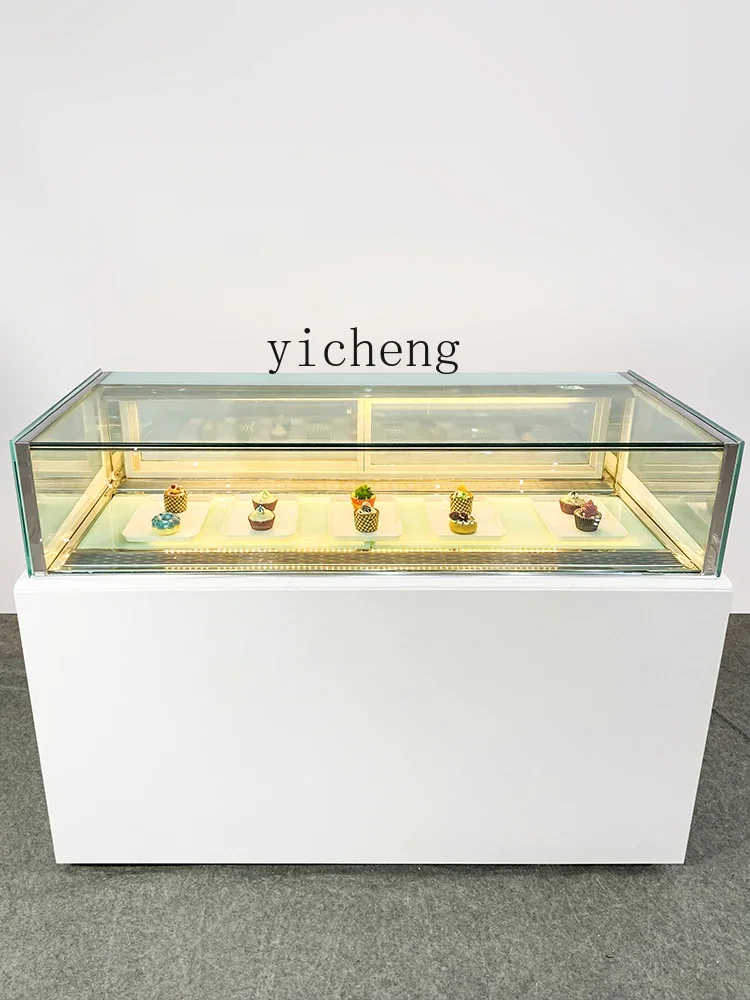 

Single Layer Edgeless Hidden Right Angle Cake Refrigerated Display Cabinet Commercial Air-cooled Western Pastry Mousse