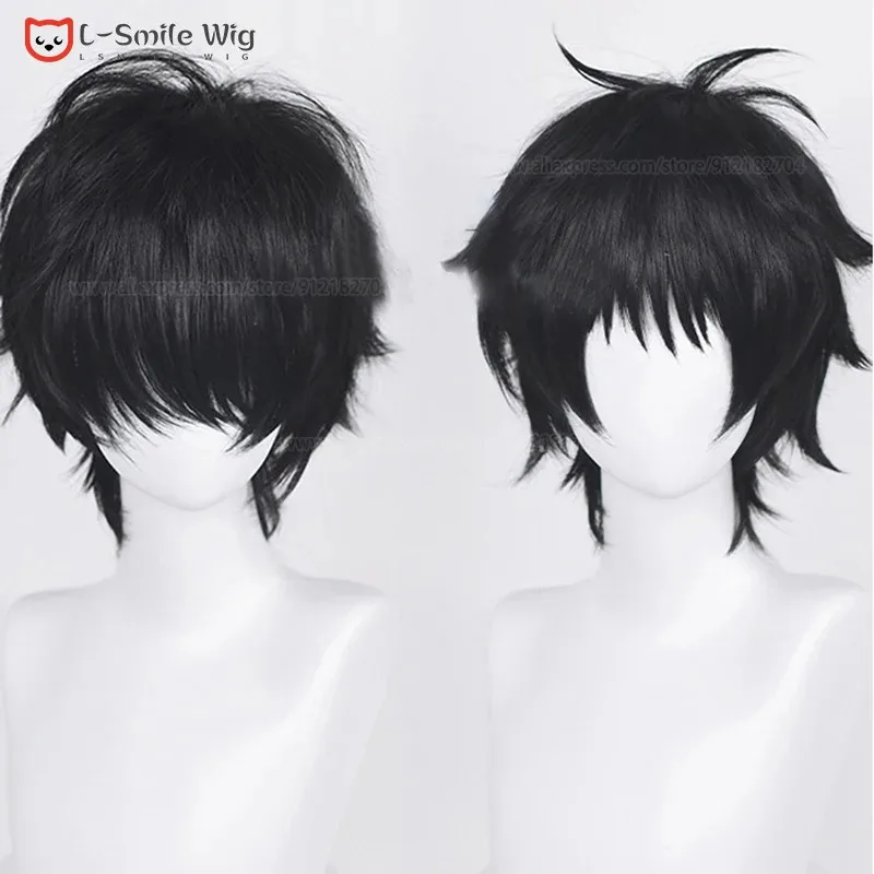 2025 El Película Yuuta Okkotsu Yuta Peluca 30 cm Corto Negro Anime Cosplay Pelucas de fiesta de pelo sintético resistentes al calor