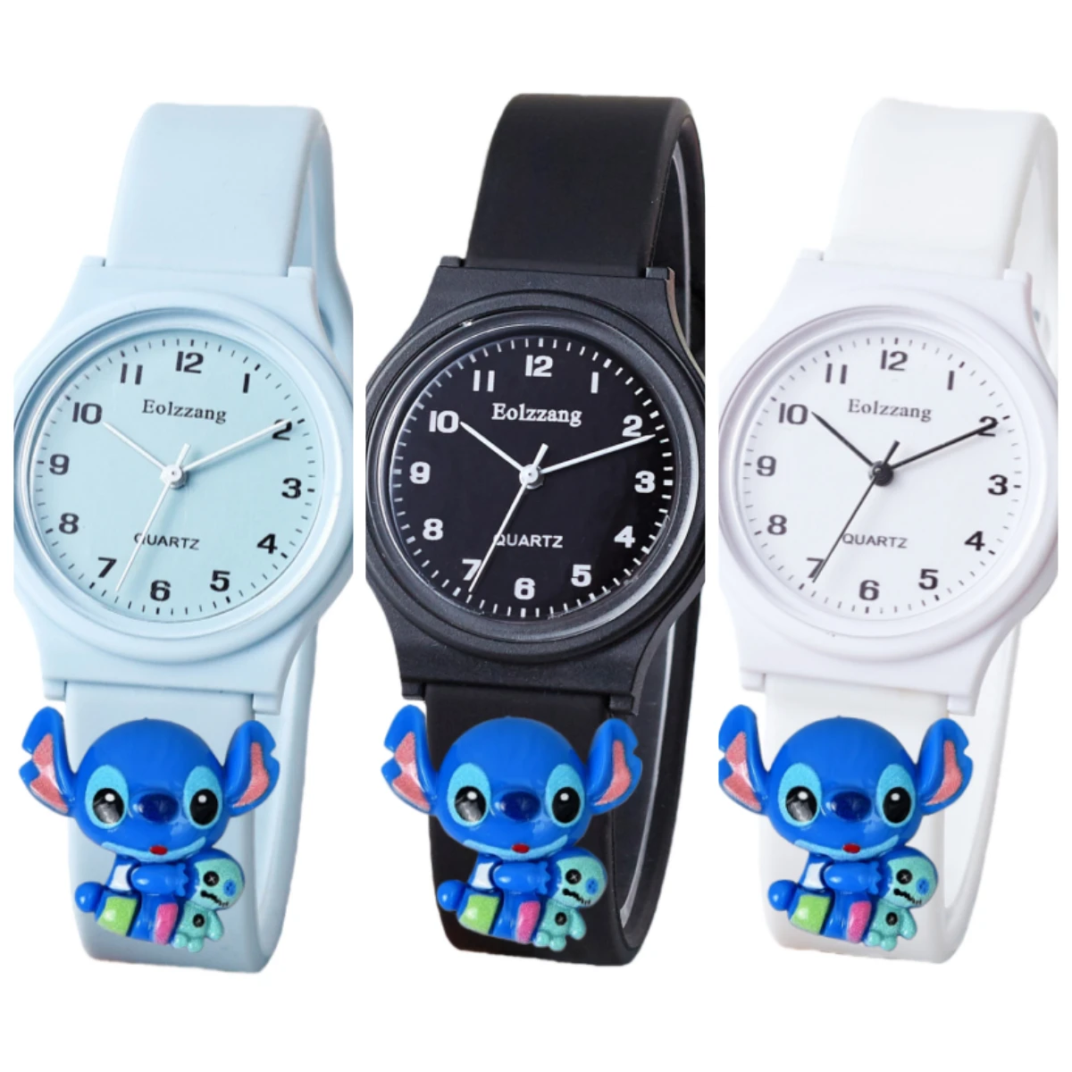 أنيمي ووتش Kawaii ليلو وستيتش بنين بنات ساعات أطفال الحد الأدنى لطيف الأطفال الكرتون ساعات المعصم هدايا للأطفال فتاة على مدار الساعة #1