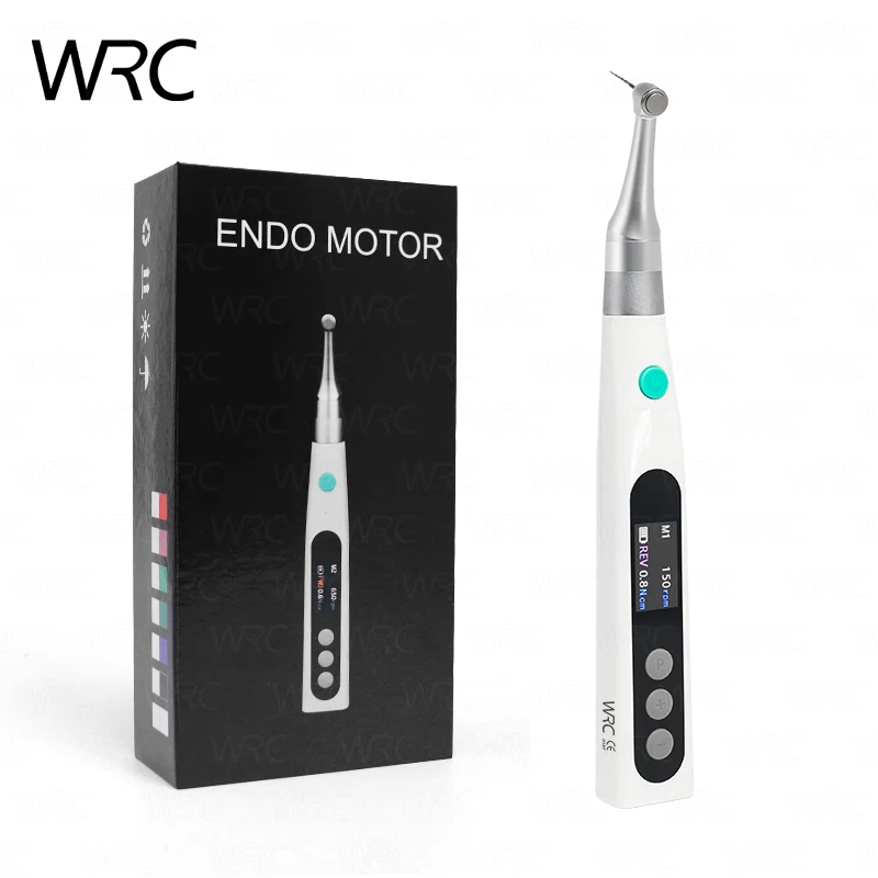 Dental Endo Motor 16:1 Reduction Contra Angle Endodontic Treatment Root Canal Therapy Colorful Wireless Dental Equipment