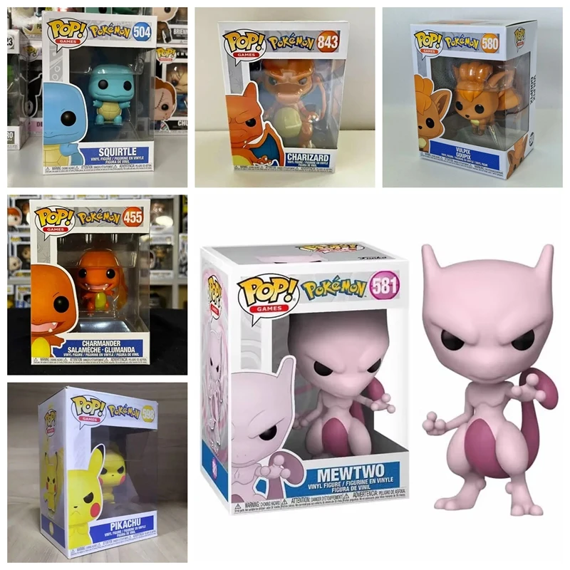 Виниловые фигурки Funko Pop Pokemon: Пикачу, Бульбазавр, Чармандер, Сквиртл, Псайдак, Вульпикс, Мьют, Флареон, Мью, Чаризард, Драгонайт — подарок