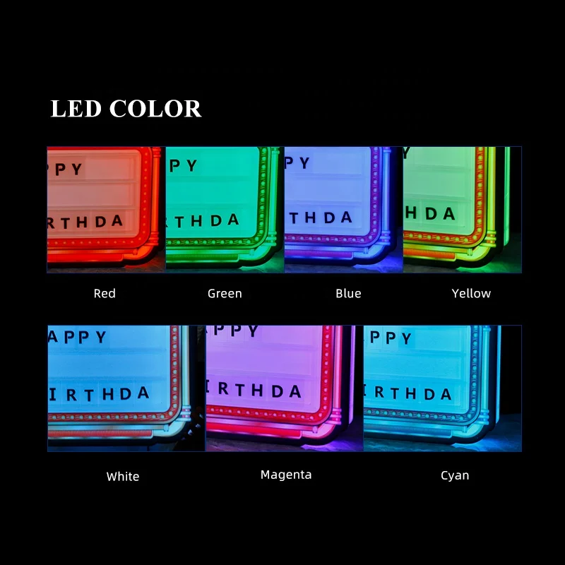 2025 الرائج الساخن بيع حجم مخصص الشكل LED رسالة المجلس تسجيل قابلة للشحن للنادي #2