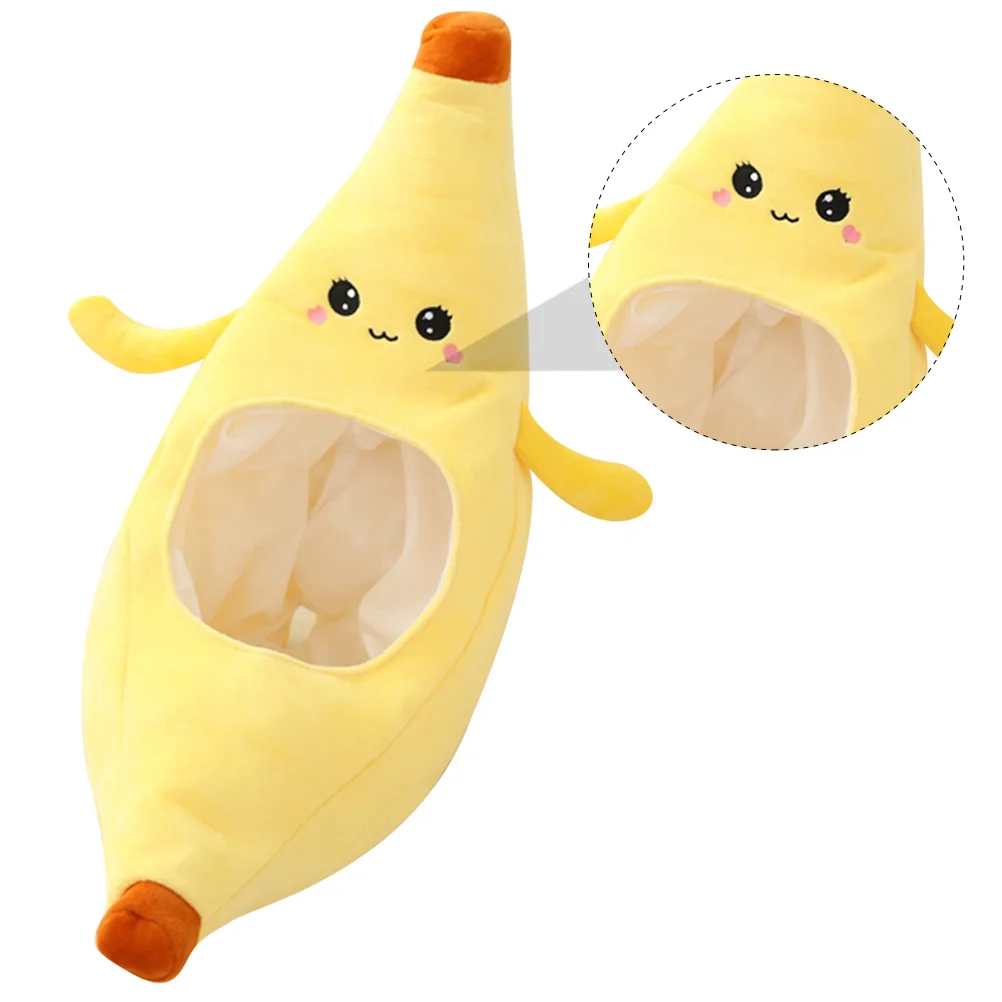 Banana Headgear Funny Party Novelty Headdress Plush Hats Costume Fruit Aldult