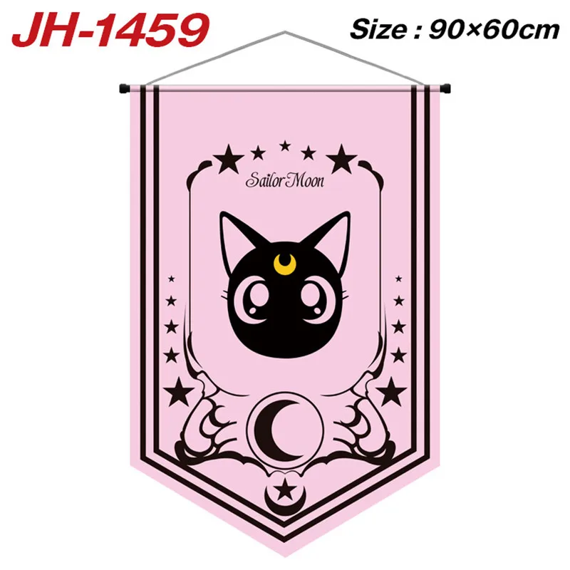 90x60cm Sailor Moon Crystal Anime Banner Flag tenda Hanging Cloth Poster Party Decor KTV Flag Cartoon Gift