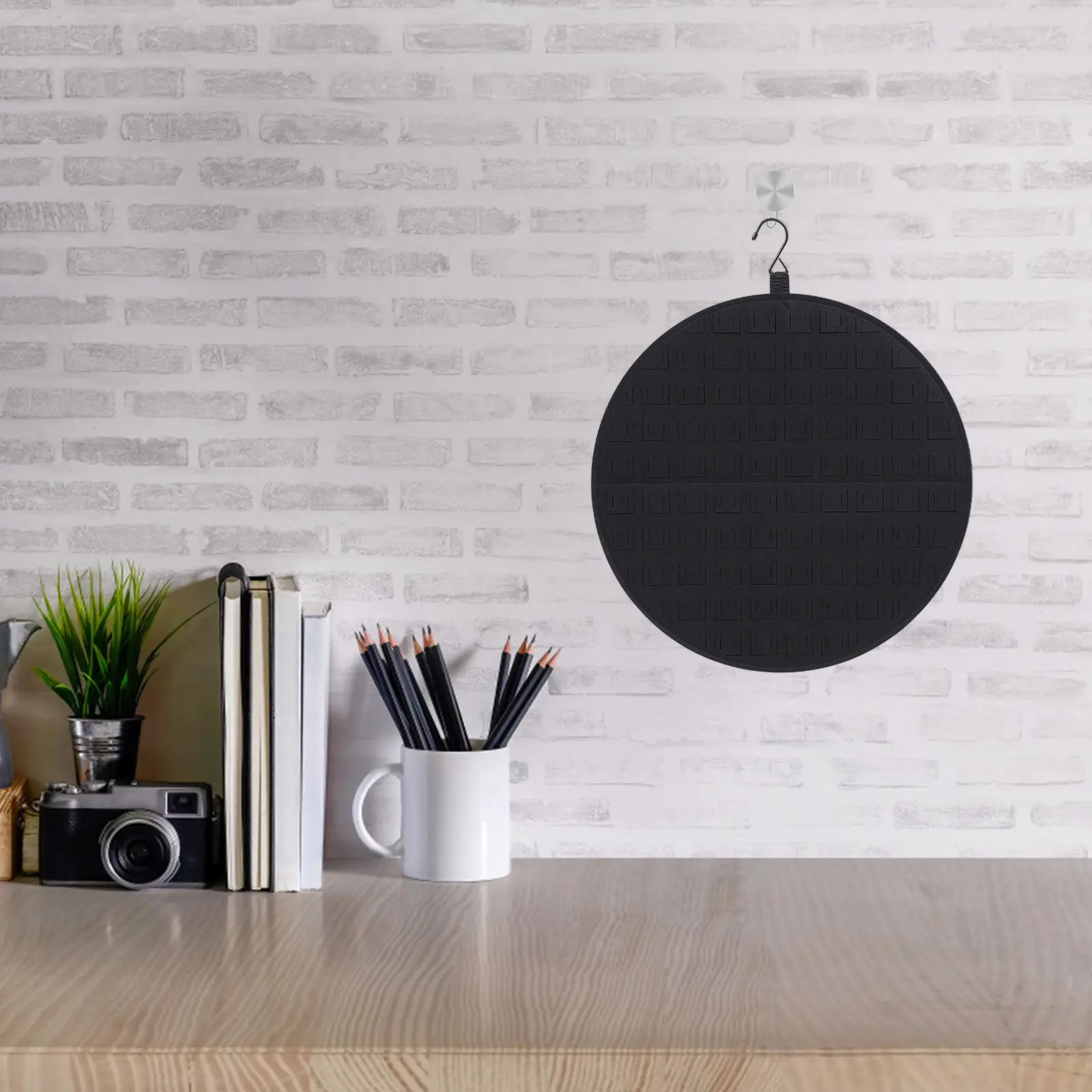 1Pcs Multi-Function Wall Jewelry Display Rack Premium Felt Material Round Design for Neat Storage and Easy Access to Earrings