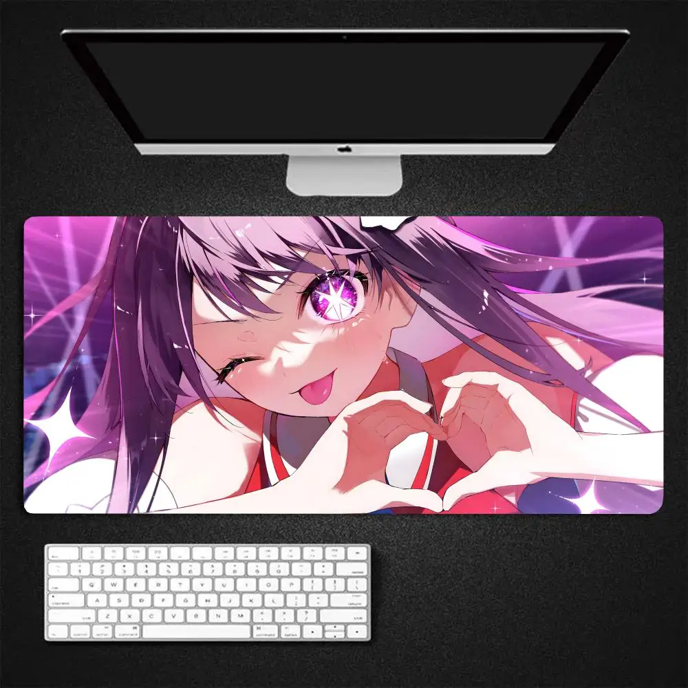 Oshi No Ko Hoshino Ai Gaming Mouse keyboard Pad Gaming Mousepad Large 900x400mm MouseMat Gamer XXL Mause Carpet PC Desk