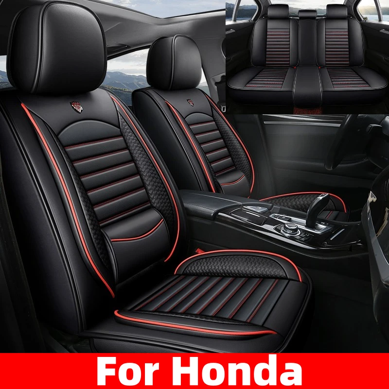 

Чехол на автомобильное сиденье Honda из искусственной кожи, водонепроницаемый, износостойкий, мягкий и удобный, чехол на сиденье с полной оберткой, четыре сезона