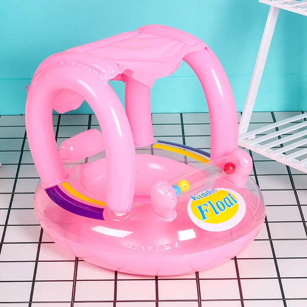 PVC met kinderen opblaasbaar met zonwering zwemring opvouwbare ring vervagen opblaasbaar zwembad speelgoed zwembadvlotter