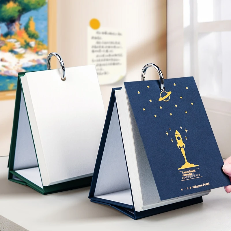 

Простой настольный календарь Borrence 2026, креативный пустой календарь «сделай сам», 30-360 листов, живопись для украшения рабочего стола и офисные канцелярские принадлежности