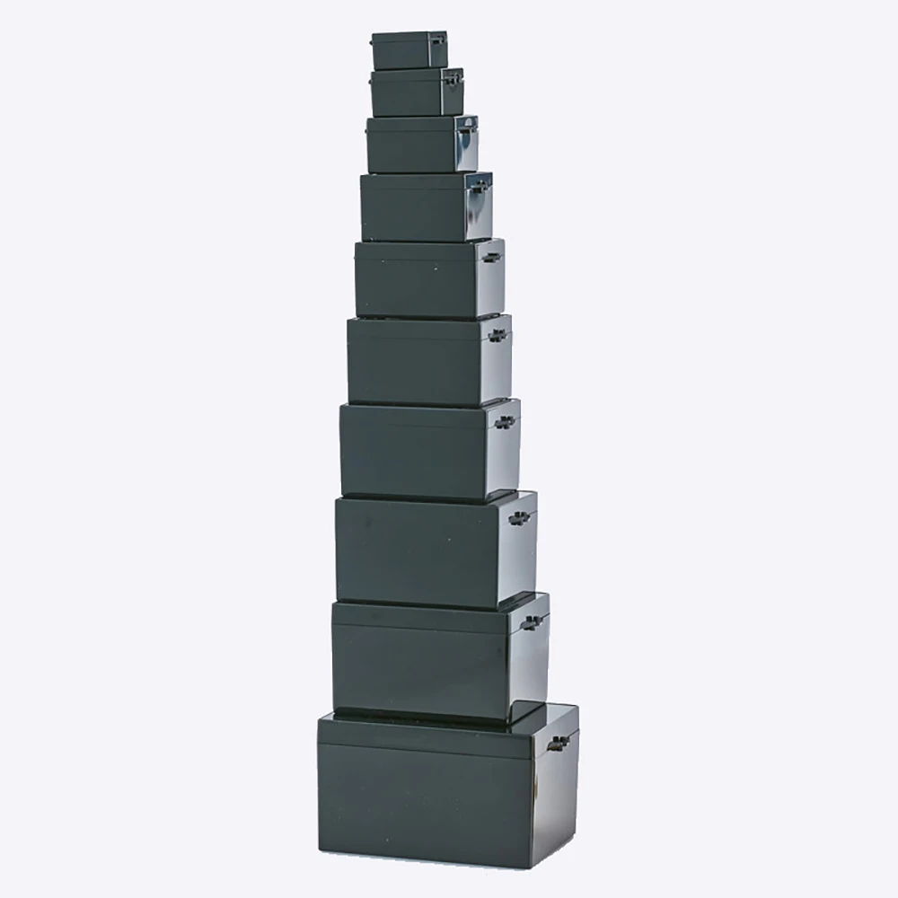 Black Plastic Box Waterproof Light Blocking Electronic Engineering Storage Box Household Medicine Water Injection Packaging Box
