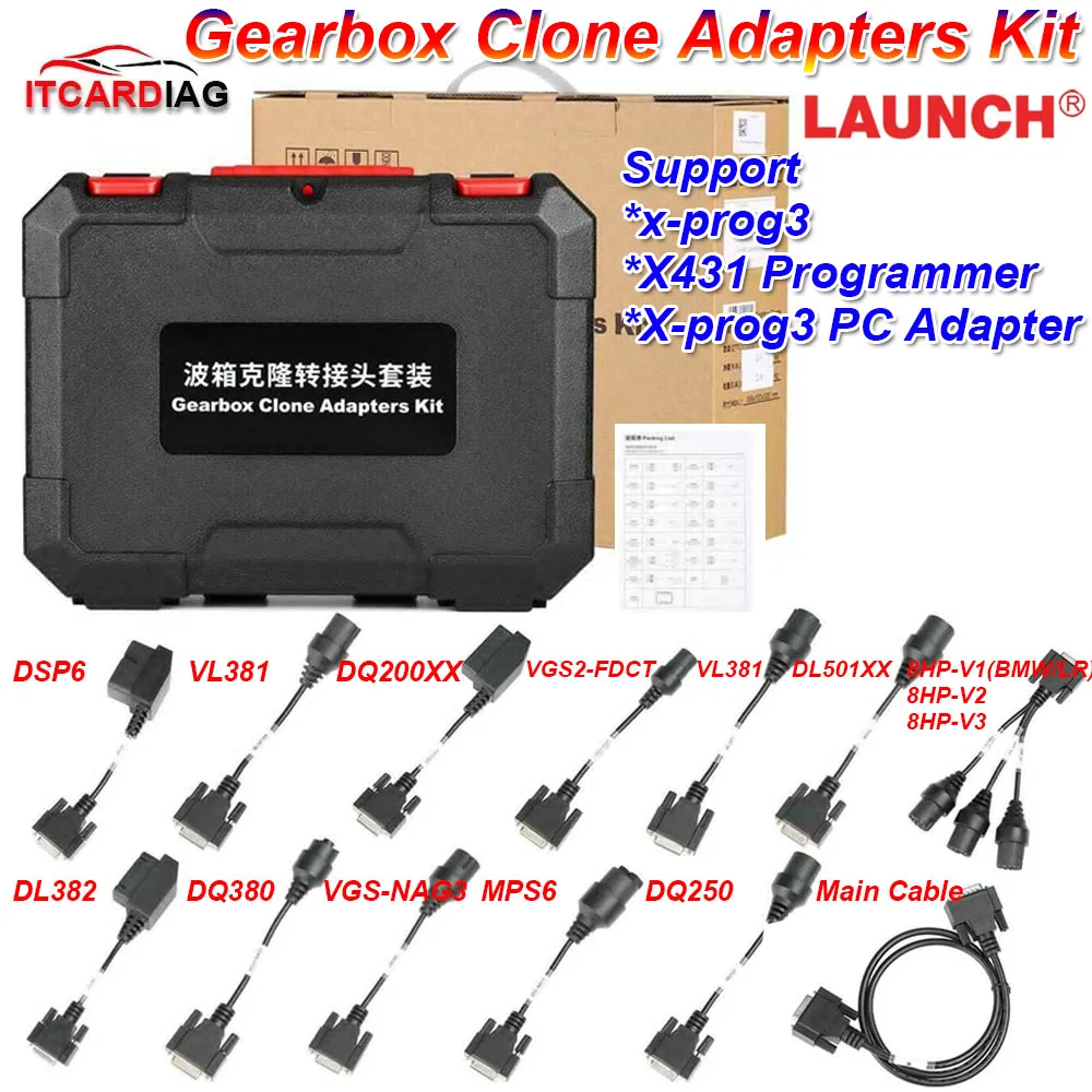 Launch X431 Gearbox Clone Adapters Kit Connectors for X-prog3 Xprog 3 Xprog3 /Launch X431 ECU Programmer /X prog3 PC Adapter