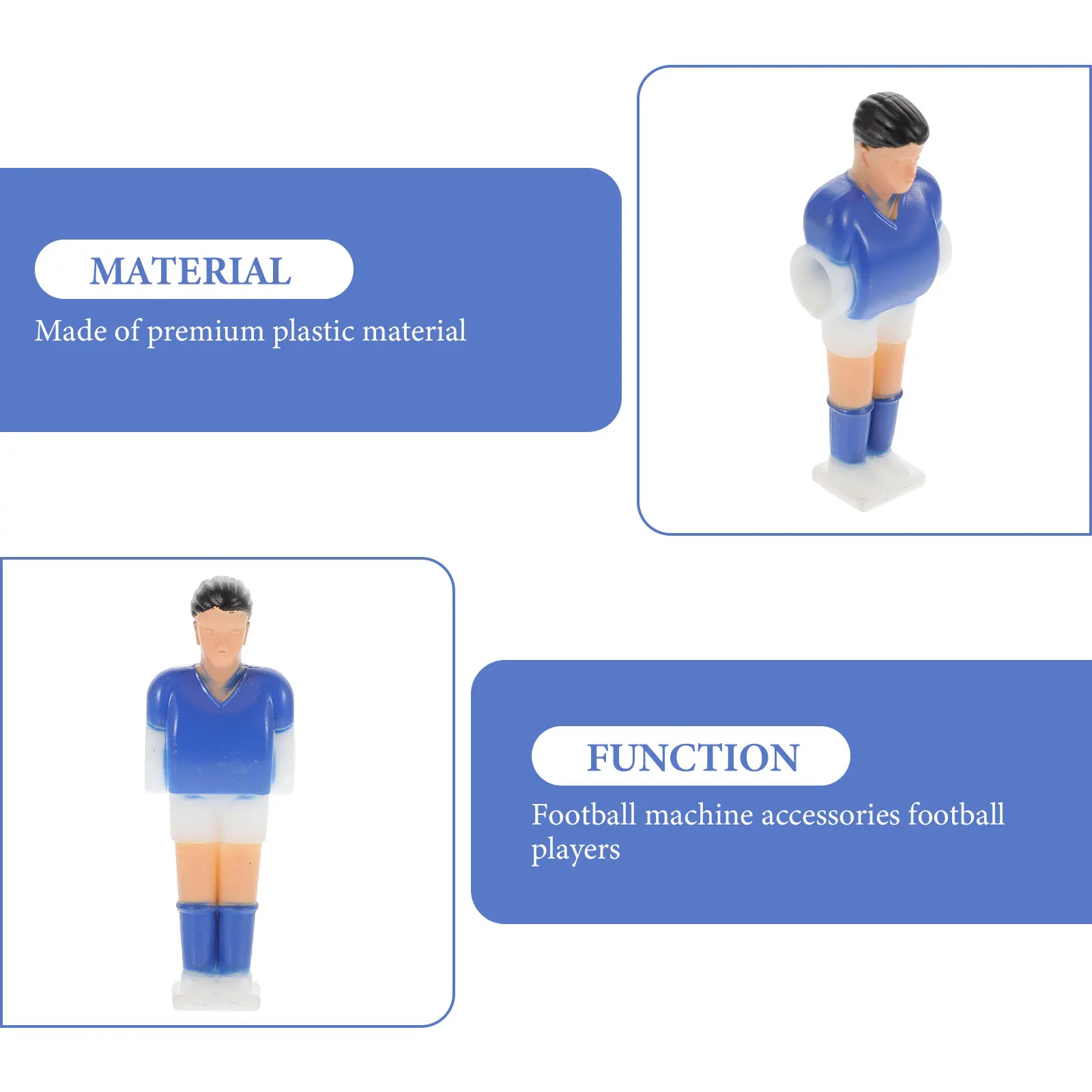 

11 Pcs Durable Plastic Football Men Bright Colors Creative Table Football Accessories Standard Size Replacement Parts