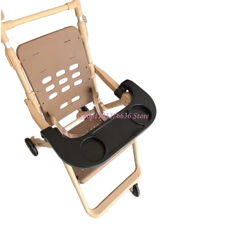 R6FD Baby Strollers Dinner Table Detachable Baki Lampiran Strollers Tray Plate Cup Holder Pram Accessory