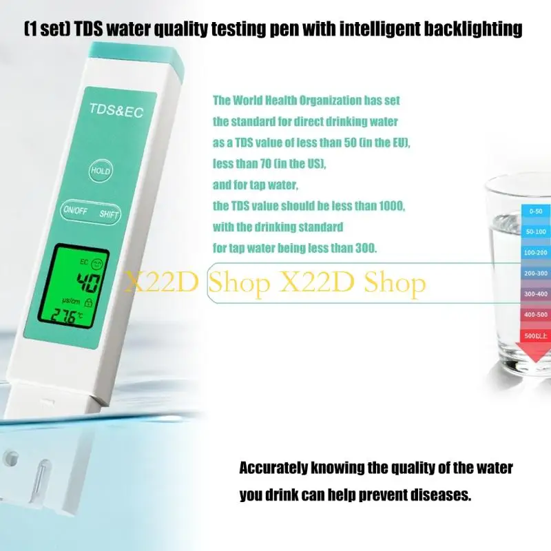 X22D Multifunctional Water Quality Monitor Temp Meter for Drinking Aquaculture