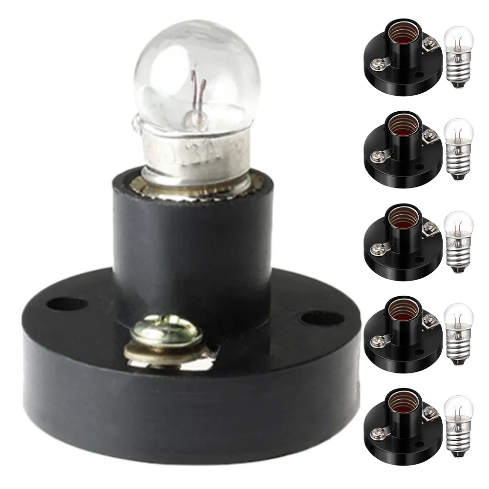 1Set Screw Light Bulb Holder Base Set Durable Light Bulb Holder Stand for Physics Experiment Lighting Accessories