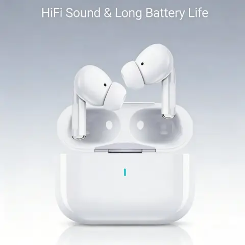 2026 New Bluetooth Wireless Earphones, 5.3 Bluetooth Earphones for Wireless Earphones, ENC Noise Cancelling Earphones, In Ear HiFi Low Bass White, Suitable for Outdoor, Indoor Sports, Rest, Wearing, Best Choice for Gifts