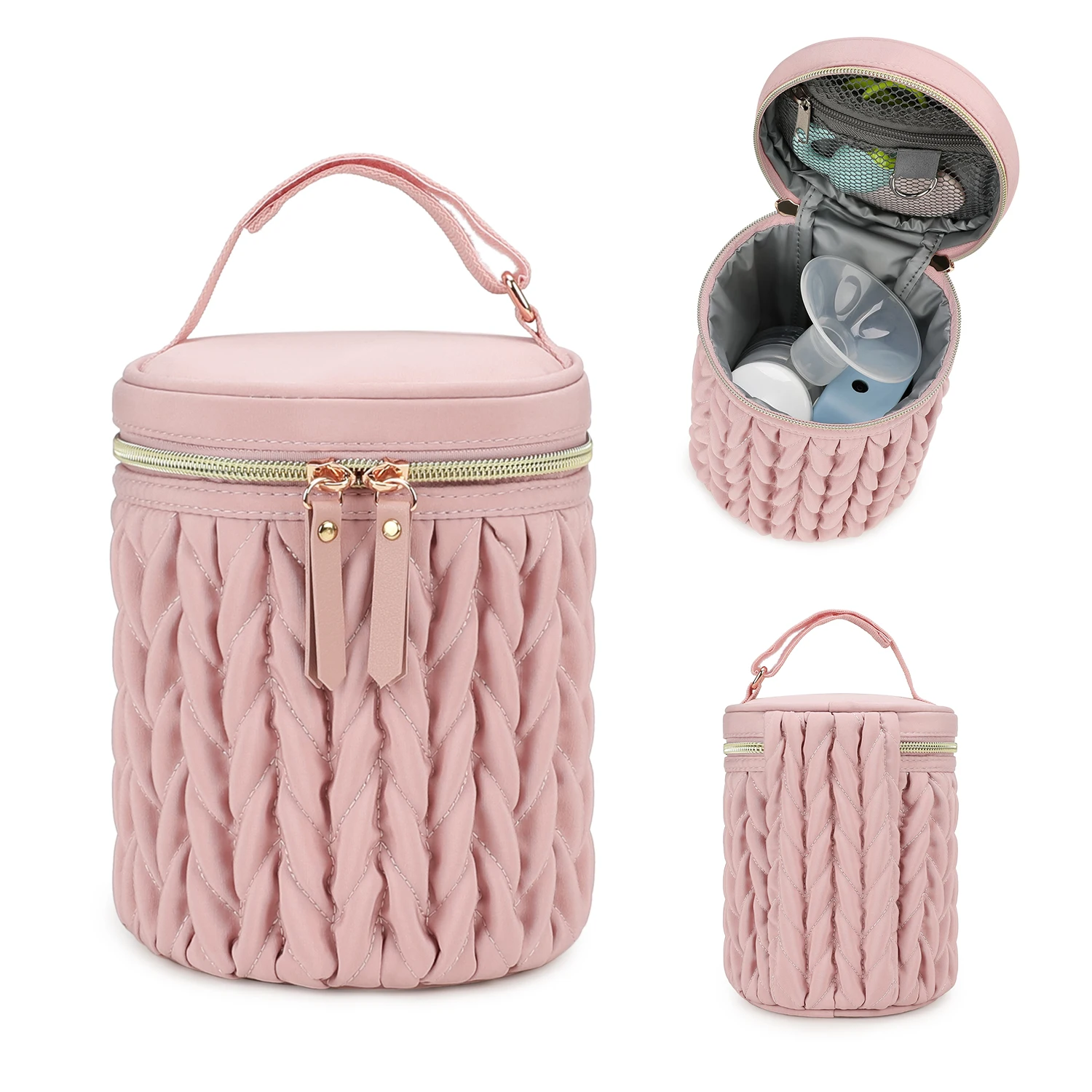 Portable Milk Warmer Pouch Insulated Freshness Mini Lunch Bag Stroller-Attachable Waterproof Baby Milk Storage Refrigeration Bag