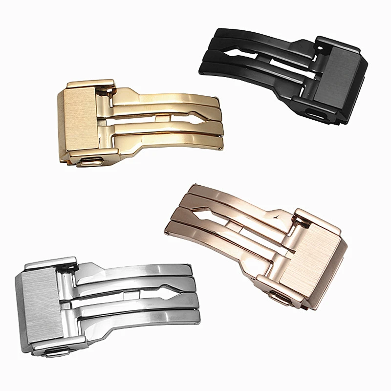 20mm 22mm Stainless Steel Watch Buckle for Hublot Classic Fusion Big Bang Silicone Leather WatchBand Clasp Accessories with Tool