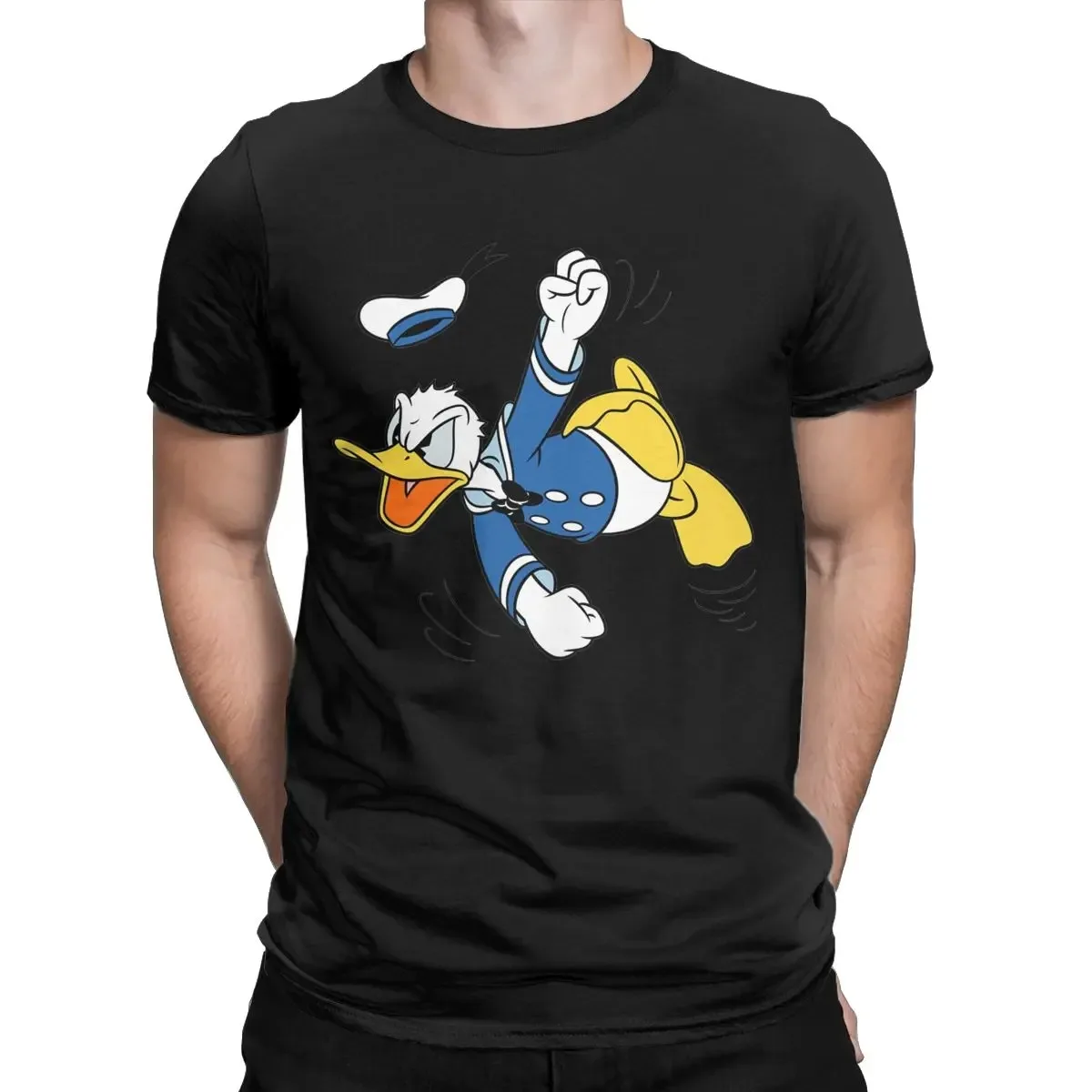 Angry Donald Duck T Shirts Men Cotton Fashion for Male T-Shirts Crew Neck Disney Tee Shirt Short Sleeve Top Plus Size Round Neck