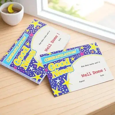 

200 Sheets Cartoon Award Certificates for A6 Size Lovely Colorful Printing Classroom Achievement Recognition School