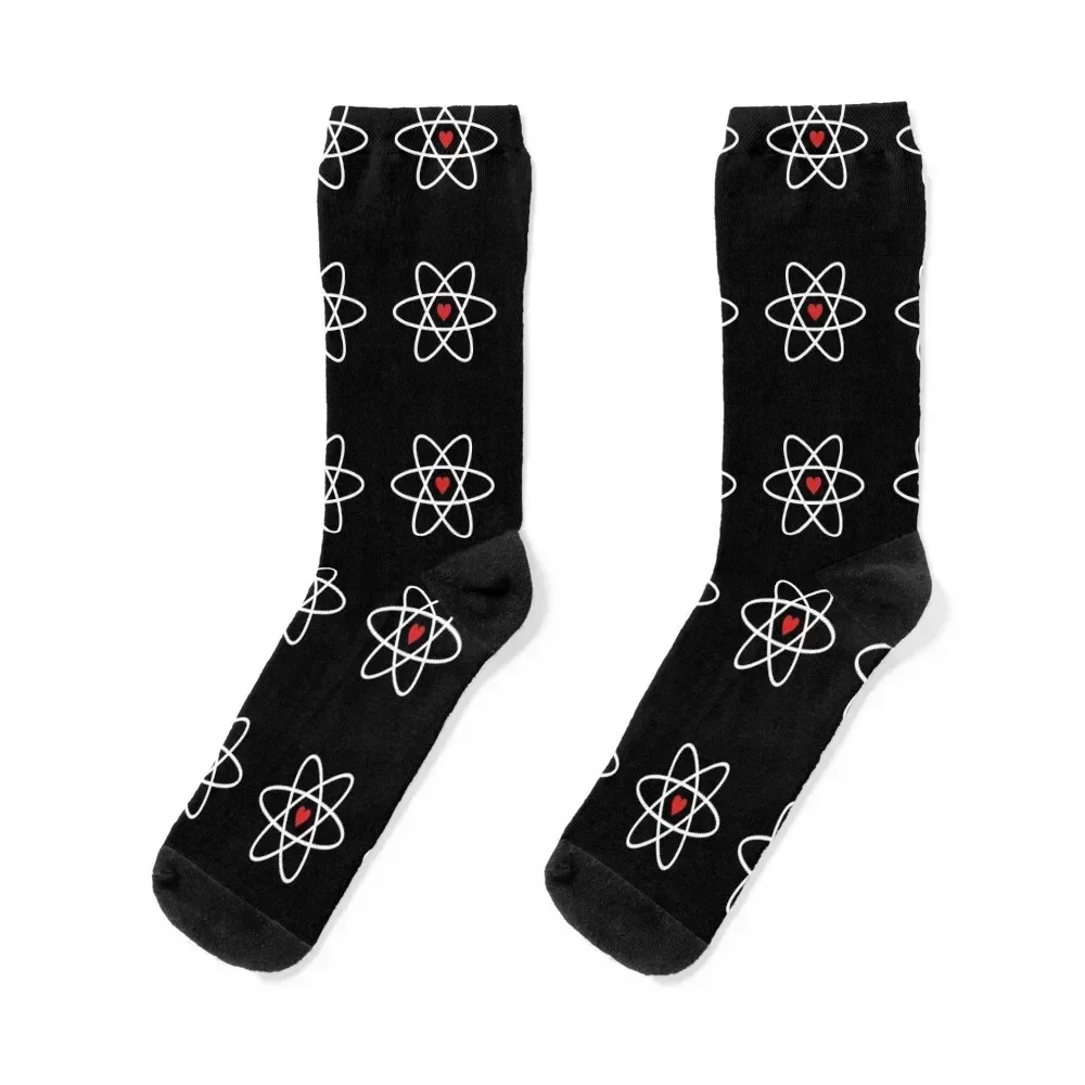 

Atomic Symbol w/ Heart Socks Men's hip hop floor cartoon Socks For Man Women's floor Non-slip gym gifts Socks Man Women's