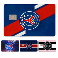 Luxury P-PSG Anime 1 Set Of 4 Pcs Funny Shell Ultra Thin No Fade Sticker Skin Cover Film For Debit Credit Card