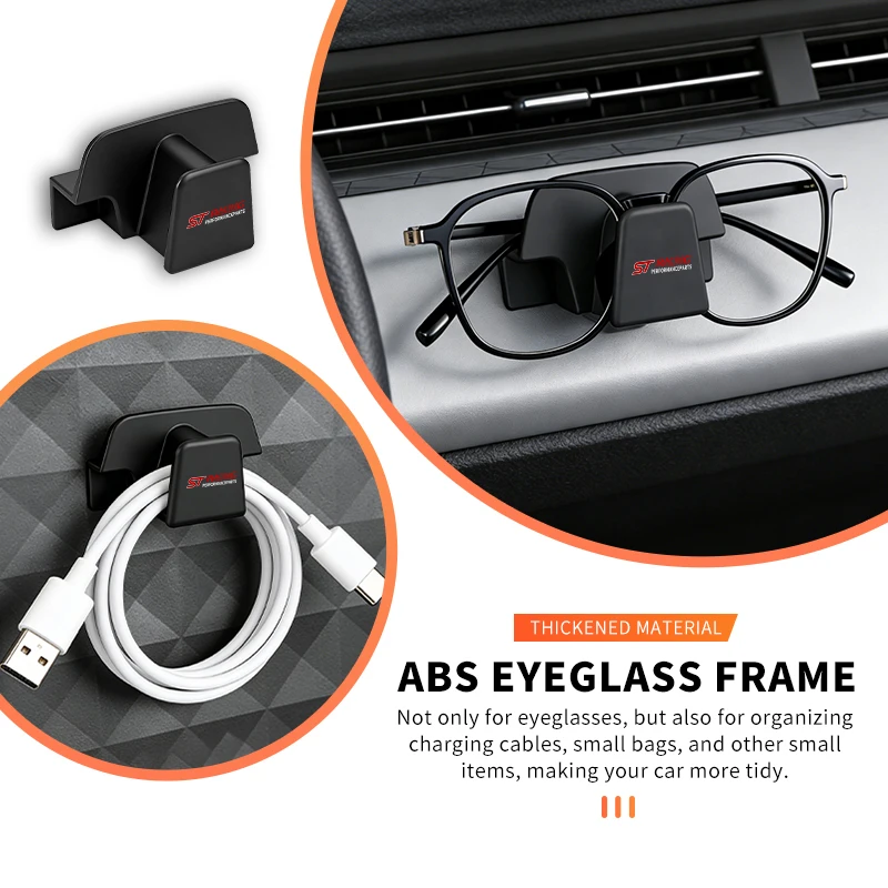 Parasol para coche, almacenamiento de gafas de sol, gancho para asiento, accesorios con clip para gafas para Ford Escort Fiesta Focus Fusion Ghia ST Galaxy Raptor