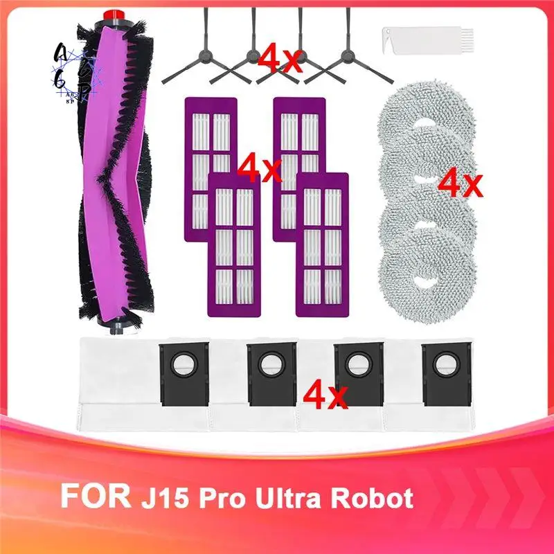

A68P-18 шт. запасные части для робота-пылесоса Eureka J15 Pro Ultra, основная роликовая щетка, боковые щетки, фильтры Hepa
