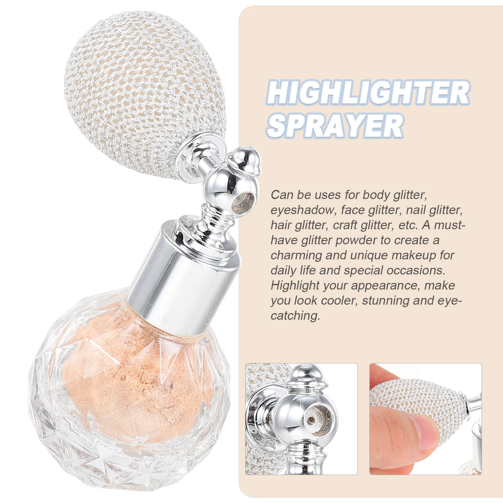 Body Air Bag Powder Face Powders Spraying Tool Perfume Bottle Highlighter for Makeup Sprayer Glitter Loose Gloss Miss