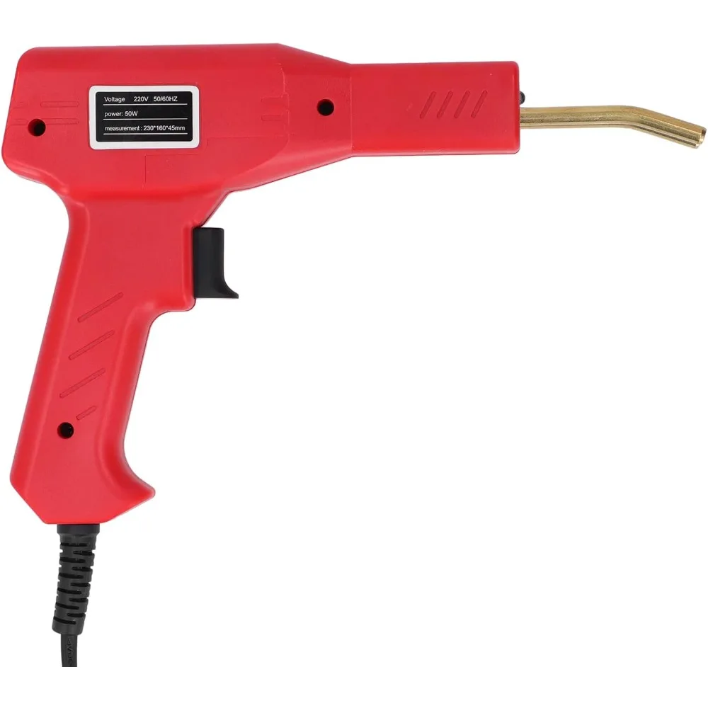 ماكينة لحام البلاستيك 50 وات، ماكينة لحام دباسة ساخنة محمولة باليد، طقم تصليح مصد السيارة مع 4 أشكال من الدبابيس للوحة القيادة،